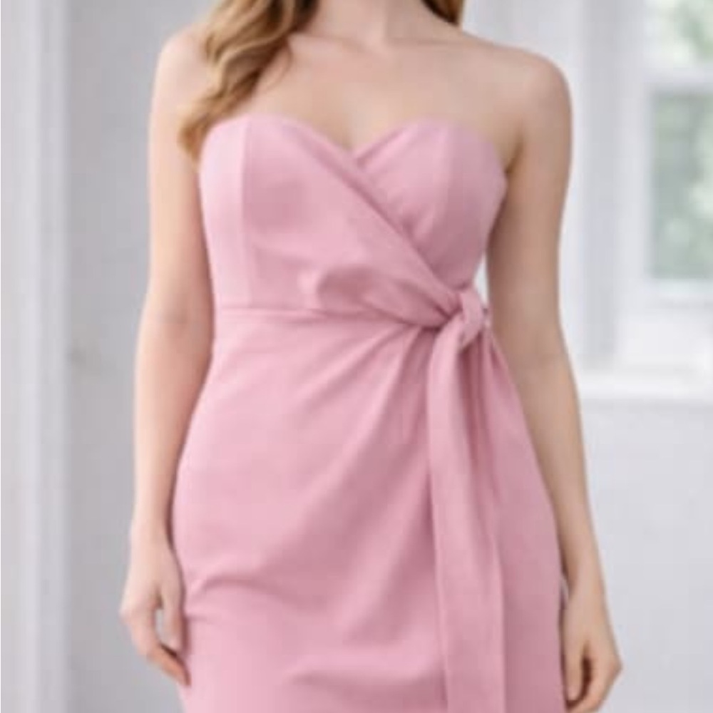 Elegant Strapless Pink Dress
